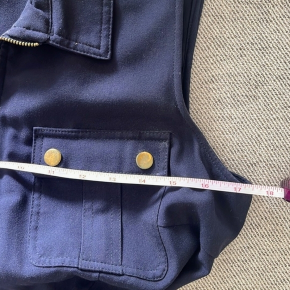 Navy Blue Sleeveless Midi Dress Sz 10 - Picture 6 of 9